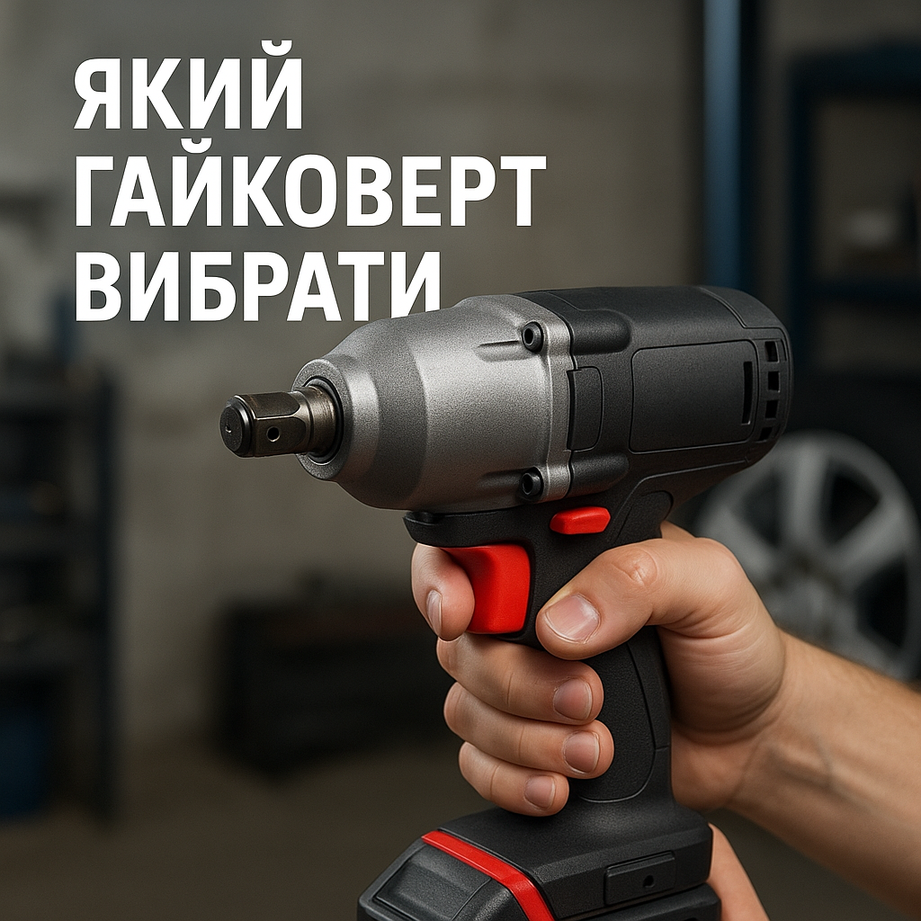 Ключові характеристики для вибору: момент затягування, квадрат, удари, батарея та сумісність з колесами